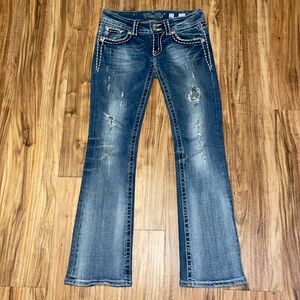 Miss Me women’s jeans 27 Blue Distressed Jeans embellish bootcut Brisbane